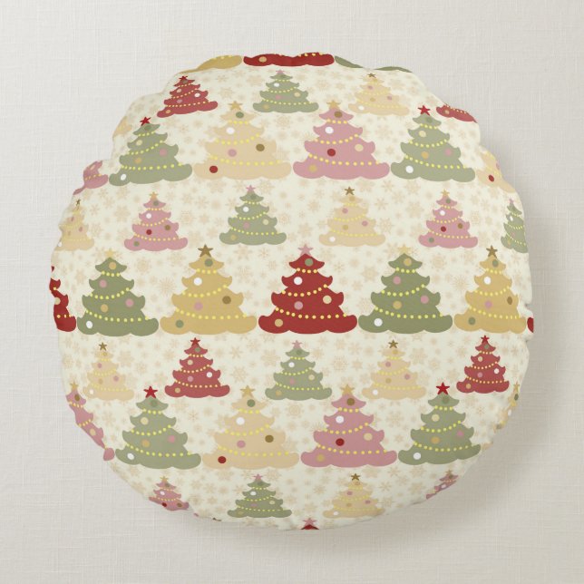 Colored Christmas Rundes Kissen (Vorderseite)