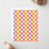 Colored Coneflowers  Mitteilungskarte (Vorderseite/Rückseite Beispiel)