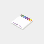 Colored Crayons Post-it Klebezettel (angewinkelt)