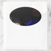 Colored Cystal Imager Ovaler Aufkleber (Tasche)