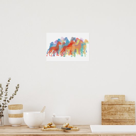 Colored Danes Poster (Küche)