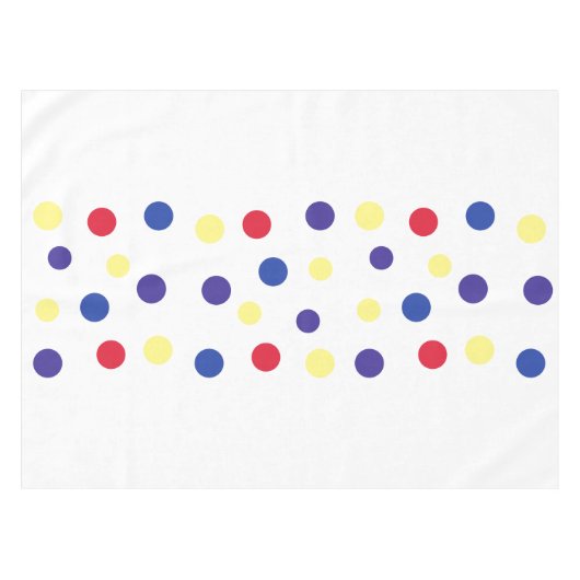 Colored dots – bunte Punkte bunt gepunktet Tischdecke (Vorderseite (Horizontal))