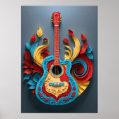 Colored Fantasy Guitar Poster (Vorne)