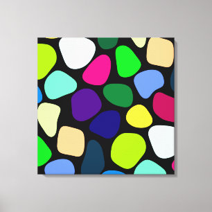 Colored Flat Stone Mosaik I + Ihre Ideen Leinwanddruck