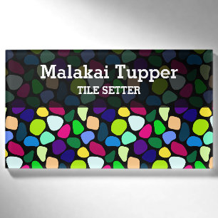 Colored Flat Stone Mosaik I + Ihre Ideen Namenschild