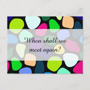 Colored Flat Stone Mosaik I + Ihre Ideen Postkarte