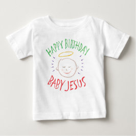 Colored Happy Birthday Baby Jesus - Weihnachten Baby T-shirt