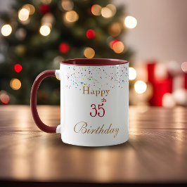 Colored Happy Birthday Coffee Tasse