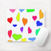 Colored Hearts Mousepad (Mit Mouse)