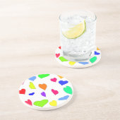 Colored Hearts Untersetzer (Seite)