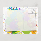 Colored Inky Splats Postkarte (Rückseite)