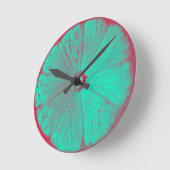 Colored Lemons Runde Wanduhr (Winkel)