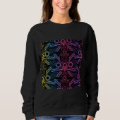 Colored Lotus Rainbow Black Sweatshirt (Vorderseite)