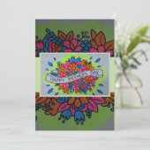 Colored Mother Day Card Einladung (Stehend Vorderseite)