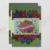 Colored Mother Day Card Einladung (Vorne/Hinten)