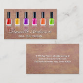 Colored Nail Polnische Flaschen Visitenkarte (Vorne/Hinten)