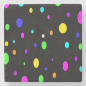 Colored Orbs Stone Untersetzer (Vorderseite)