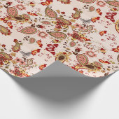 Colored paisley patterned wrapping paper geschenkpapier (Ecke)
