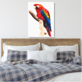 Colored Parrot Leinwanddruck (Insitu (Schlafzimmer))