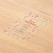 Colored Party Confetti Bridal Shower Acryleinladungen (Ablage )
