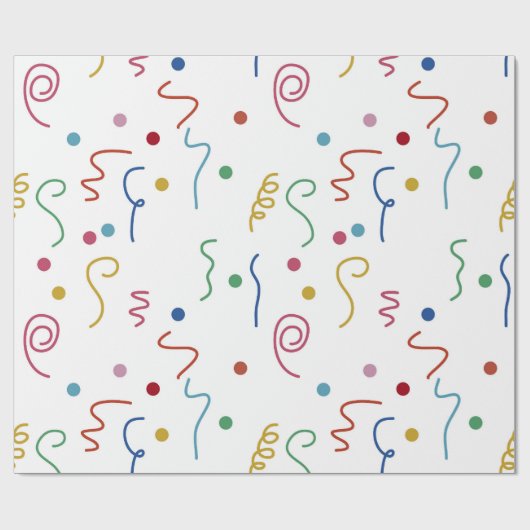 Colored Party Confetti Pattern Geschenkpapier (Flach)