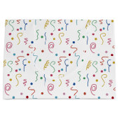 Colored Party Confetti Pattern Große Geschenktüte (Vorderseite)