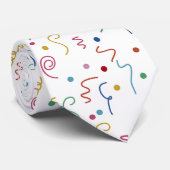 Colored Party Confetti Pattern Krawatte (Gerollt)