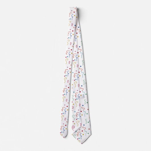 Colored Party Confetti Pattern Krawatte (Rückseite)