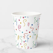 Colored Party Confetti Pattern Pappbecher (Vorderseite)