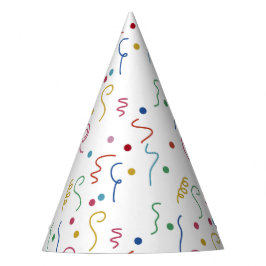 Colored Party Confetti Pattern Partyhütchen