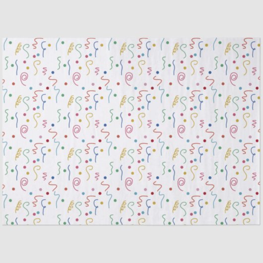 Colored Party Confetti Pattern Seidenpapier (Vorderseite)
