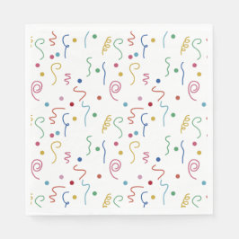 Colored Party Confetti Pattern Serviette