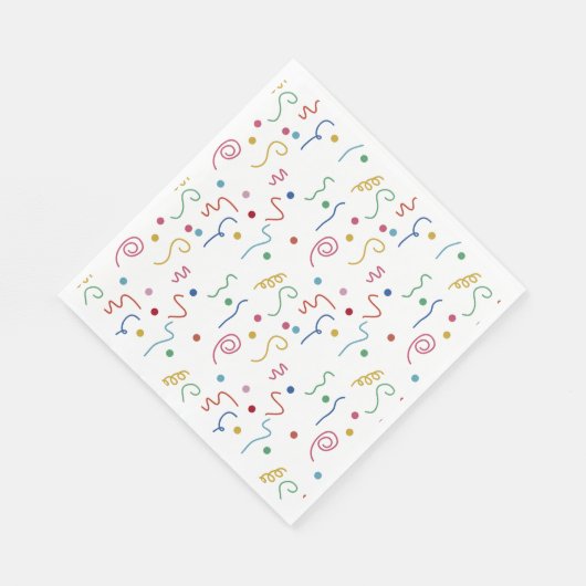Colored Party Confetti Pattern Serviette (Ecke)