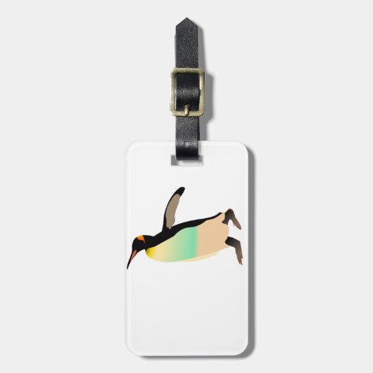 Colored Peguin Gepäckanhänger (Vorderseite vertikal)