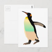 Colored Peguin Postkarte (Vorne/Hinten)