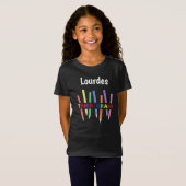 Colored Pencils 3rd Grade Girl's T - Shirt 2 (Vorne ganz)