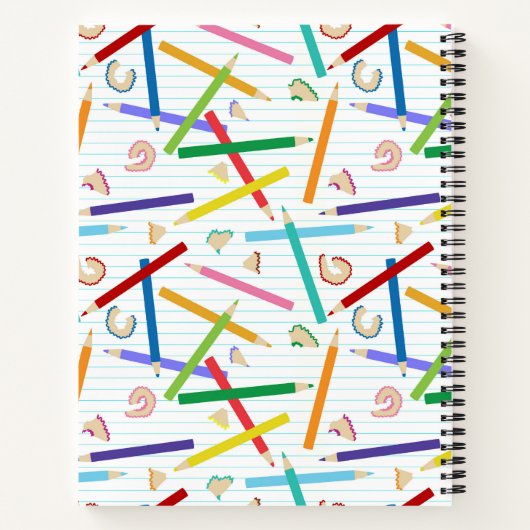 Colored Pencils Musterschüler Notizblock (Rückseite)