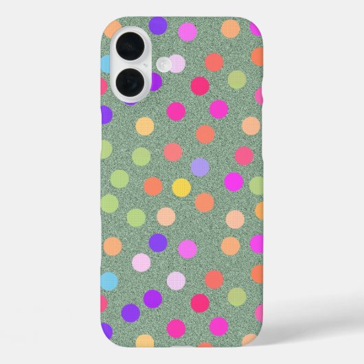 Colored Poka Dot Case-Mate iPhone Hülle (Rückseite)