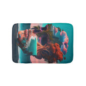 Colored Skull Head Badematte (Vorderseite)
