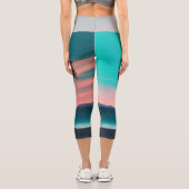 Colored Skull Head Capri Leggings (Rückseite)
