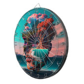Colored skull head dartscheibe (Vorderseite rechts)