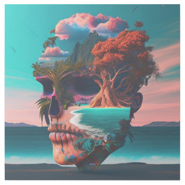 Colored skull head galerieleinwand