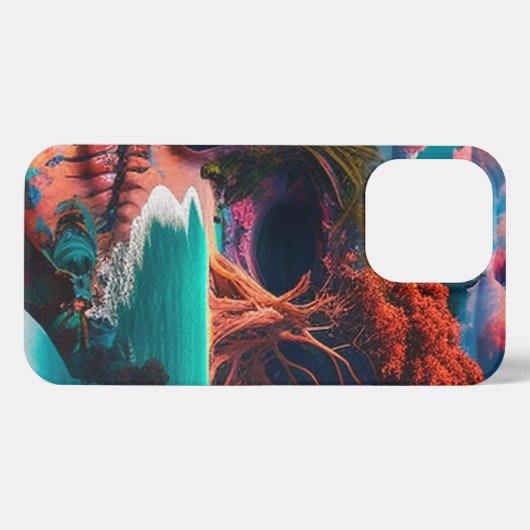 Colored skull head iPhone hülle (Rückseite (Horizontal))