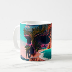 Colored Skull Head Kaffeetasse