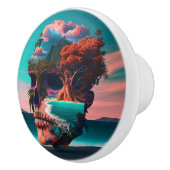 Colored Skull Head Keramikknauf (Rechts)