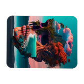 Colored Skull Head Magnet (Horizontal)