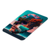 Colored Skull Head Magnet (Linke Seite)