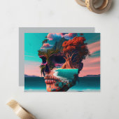 Colored Skull Head Mitteilungskarte (Vorderseite/Rückseite Beispiel)