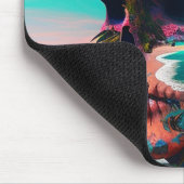 Colored skull head mousepad (Ecke)