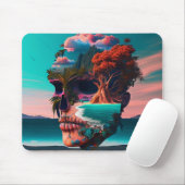 Colored skull head mousepad (Mit Mouse)